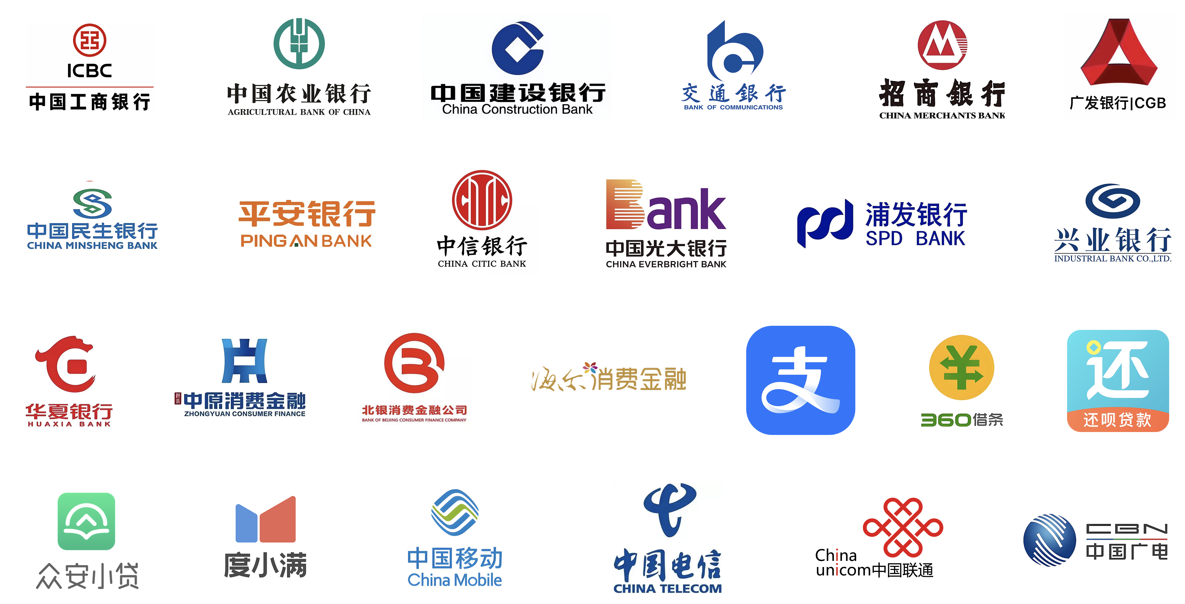 乔良广告金融营销科技与银行合作客户标识